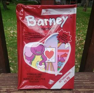 Vintage 1993 Hallmark Barney Valentine's Cards - Semi Sealed Original Packaging
